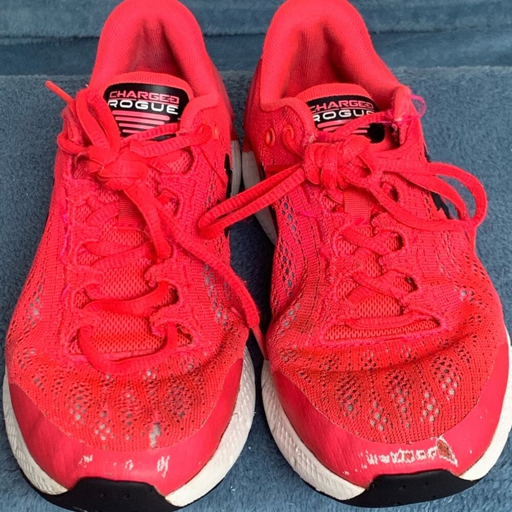 UNDER ARMOUR CHARGED ROGUE ATHLETIC SHOES HYPER PUNCH WOMENS 5 YOUTH 3.5 NICE - Picture 6 of 7